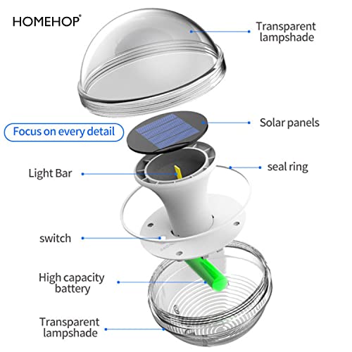 Homehop Solar Light Outdoor Floating Pool LED Decorative Waterproof RGB Lamp for Home, Garden, Outdoor, Fish Pond, Swimming Pool Automatic (Multicolor,ABS)
