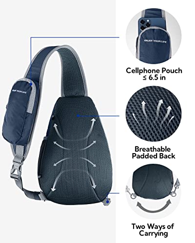 Waterfly Zaino Monospalla Uomo Piccolo Borsa