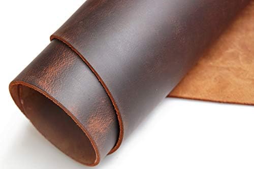 Tooling Leather Square 3.6mm-4.0mm (9-10oz) Thick Finished Full Grain Cow Hide Leather Crafts Tooling Sewing Hobby Workshop Crafting Leather Heavy Weight (Rust Red, 10"X10")