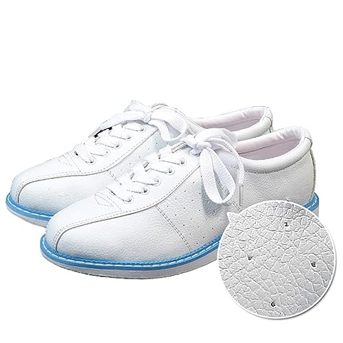 Bowling Shoes Men Women Indoor Anti-Slip Wear-Resistant Lightweigh Bowling Shoes Comfortable Breathable Classic Beginner for Bowling Alley bowling shoes ( Color : White , Size : 14 Women/12.5 Men )4