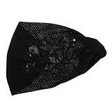 DONFAMDS 秋冬用ソフト広バンド グレイヘアカバー 玫瑰花デザイン 快適なフィット感 ヨガや日常に レディースヘアアクセサリー