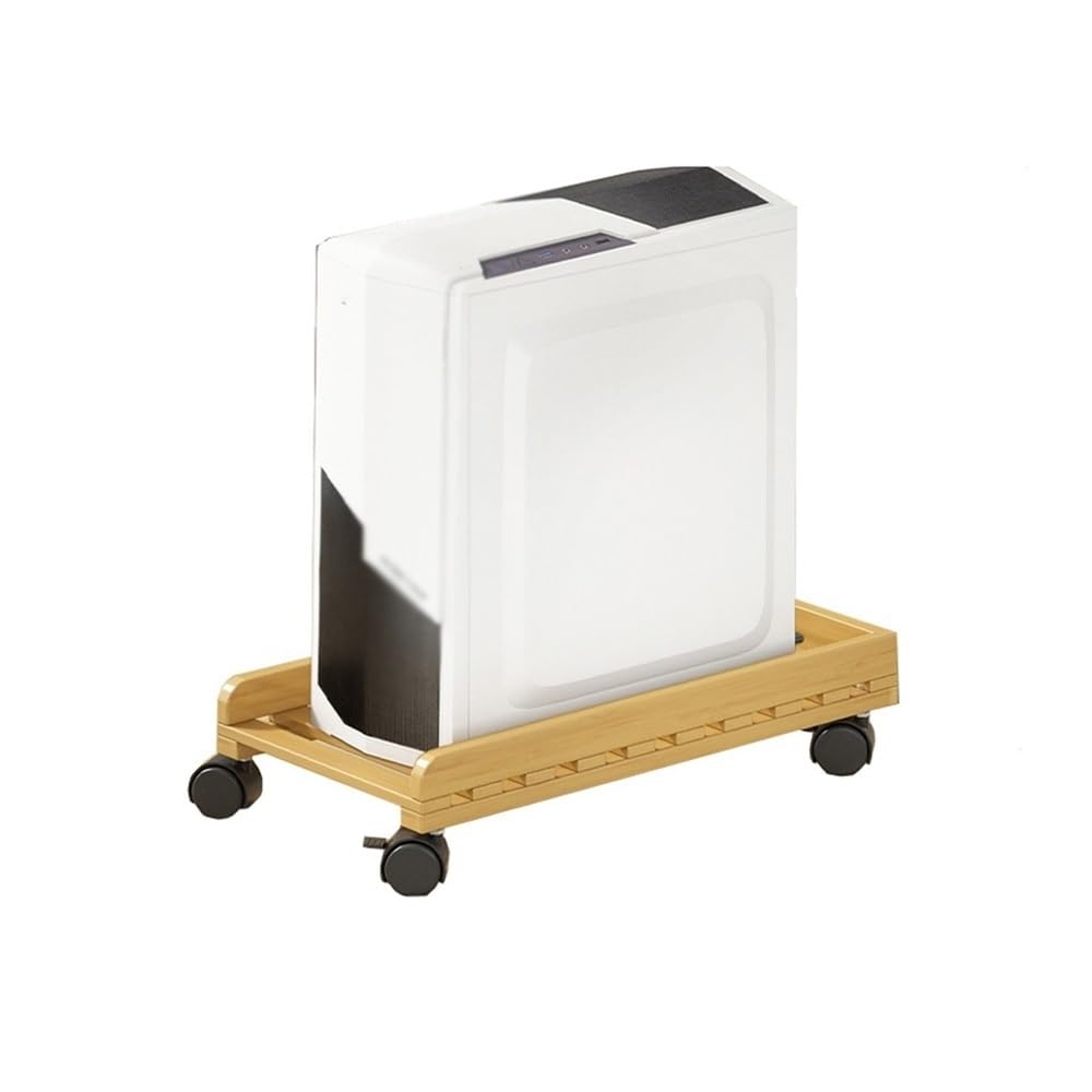 AILIUXIAOYAN Pc Stand, Locking Caster CPU Stand Mobile PC Tower Holder with Wheels Pc Accessories(Natural)
