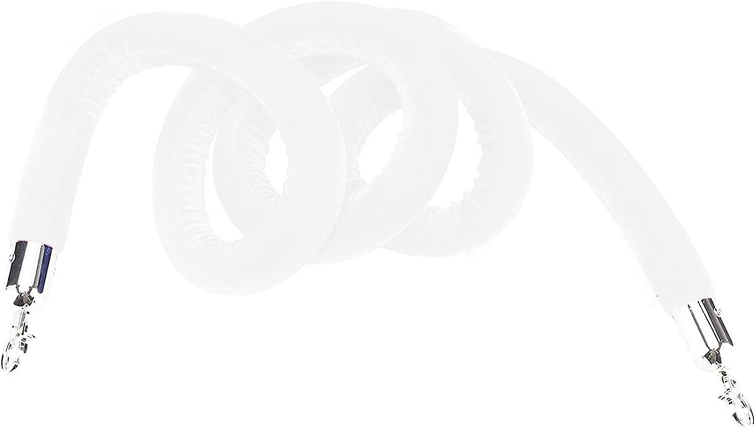 Barrière en velours blanc pour gestion des foules et hôtel avec corde tressée de 2,2 m