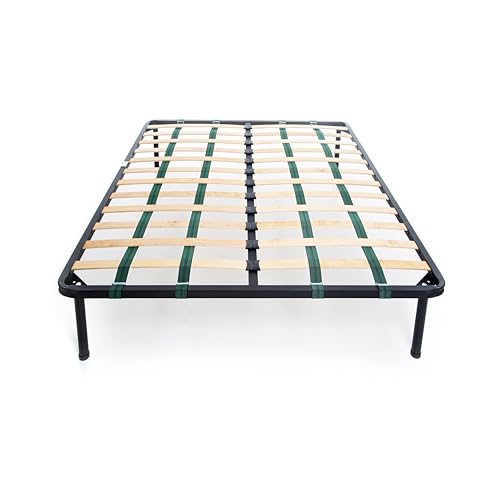 DOLCI SOGNI Rete Matrimoniale 160x190 Rinforzata con Cinghie per Taglie Forti 100% Made in Italy,...