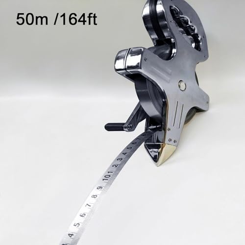 Cinta métrica 50 m con marco y regla de acero inoxidable miniatura 4