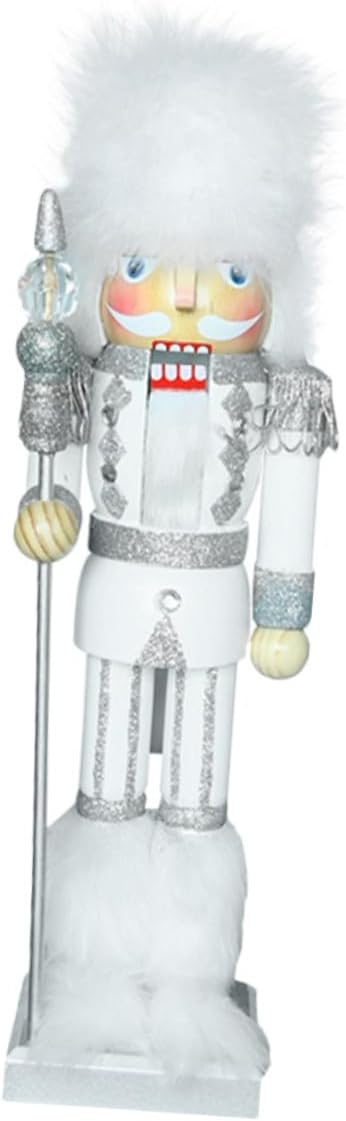 Gadpiparty Wooden Nutcracker Puppet 35cm Christmas Nutcracker Decoration Home Tabletop Decor Holiday Figurine