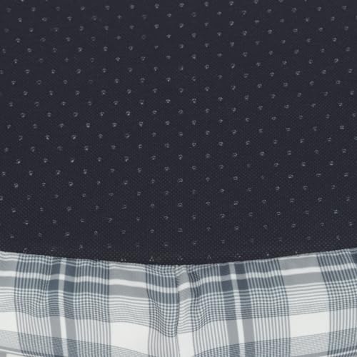 TRIXIE Hundebett Lucky 65 × 55 cm in grau/weiß - gemütliches Hundekissen mit Baumwoll-Optik - Hundekorb für mittelgroße Hunde - rutschfest - 37023
