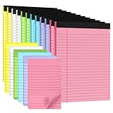 18 Pack Note Pads 5x8, Lined Sticky Notes 4x6 Color Small Notepad, 50 Sheets per Writing Pad, Perforated Legal Pads Bulk Narrow Ruled Writing Pad＆Self-Stick Note Pads for College Office Journal Work
