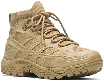 MERRELL Mens Moab Velocity Tactical Mid Round Toe Waterproof Breathable Oil-and Slip-Resistant Boots Military Dark Coyote 15
