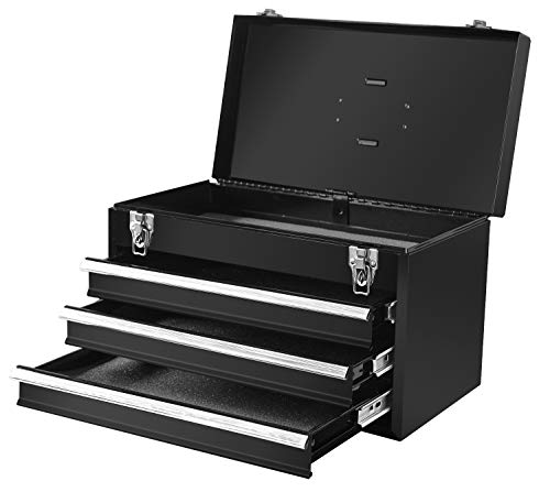 ROAD DAWG ATBD134D-BLACK Torin Rolling Garage Workshop Tool Organizer: Detachable 3 Drawer Tool Chest with Large Storage Cabinet and Adjustable Shelf, Black - Thumbnail 7