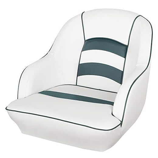 MSC Bucket Pontoon Boat Seat (White/Olive)
