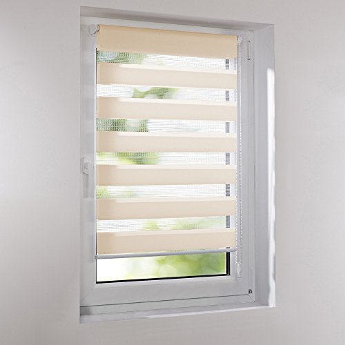 Easy-Shadow Doppelrollo Klemmfix Standard, kein Bohren - Apricot (Creme, beige) 100 cm x 160 cm (B x L) Easy-Shadow Doppelrollo Klemmfix Standard, kein Bohren - Apricot (Creme, beige) 100 cm x 160 cm (B x L)