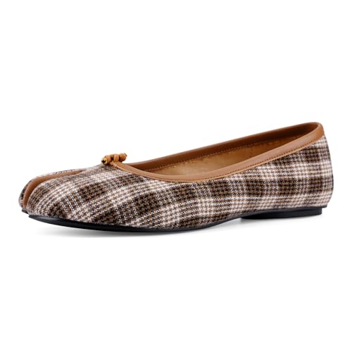 Image of Tabi Shoes Women Split Toe Shoes Wide Width Ballet Flats Comfort Casual Work Shoes for Women Office