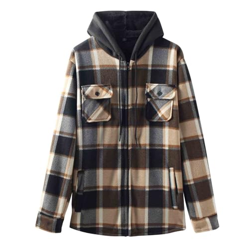 Veste doublée en polaire pour homme veste d'hiver en flanelle de coton coupe vent