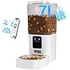 Automatic Cat Feeder with Slow Feed: 5G WiFi Automatic Dog Feeder with Smart APP Control, Auto Cat Food Dispenser with Alexa for Multiple Pets, Detachable for Easy Cleaning – 29 Cup（7L）