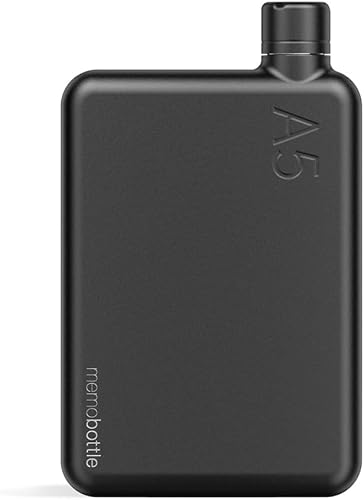 memobottle A5 STAINLESS STEEL (BLACK) | 36 oz / 1080 ml | Durable, Leak-Proof, Premium Water Bottle | BPA-free| Ideal for Modern Lifestyle, Gym Workouts & Travel