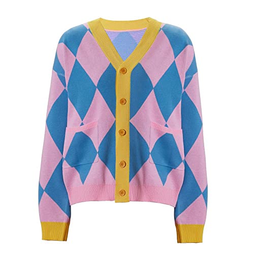 LoliMiss Howls Moving Castle Cosplay Costume Howls Cardigan Sweater Jacket Pink Blue Large-X-Large