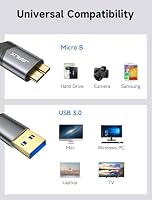JSAUX USB 3.0/C Micro B Kabel, 20Gbps Externe Festplatten Kabel-0.5m – Ansicht 3