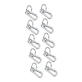 [GANAZONO] 10個 実用的なフック付きメ リング 耐久性軽量キーリング 男女兼用バッグ飾り用