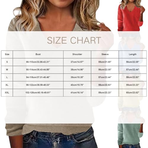 Warm Cashmere Sweaters for Women V Neck Classic Soft Pullover Sweater Loose Casual Long Sleeve 2025 Fall Winter3