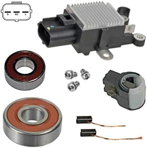 Alternator Rebuild Kit for Compatible with Land Rover 2005-2008 LR3 4.0L (with Ref#s LR008862, YLE500240, YLE500410) Regulator, Brushes, Bearings - 11205RK
