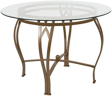 Flash Furniture Syracuse 42'' Round Glass Dining Table...