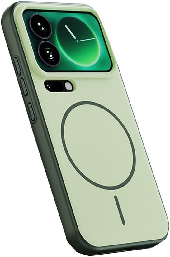 Funda a prueba de caídas para Xiaomi 17Pro Max/17/17Pro, cubierta magnética a prueba de golpes, carcasa anti amarillamiento con acabado mate, verde G