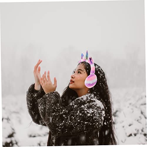Homoyoyo 1pc Unicorn Design Earmuff Windproof Winter Warm Ear Supple Earmuff Portable2
