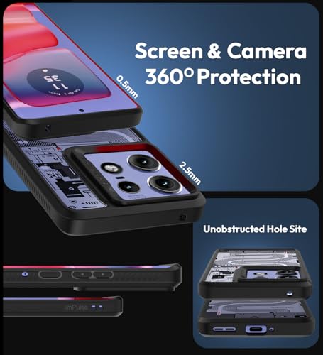 Image of KAPAVER Cyber-i Back Cover Case for Motorola Edge 50 Pro (TPU+PC) (Cyber-i-Black)