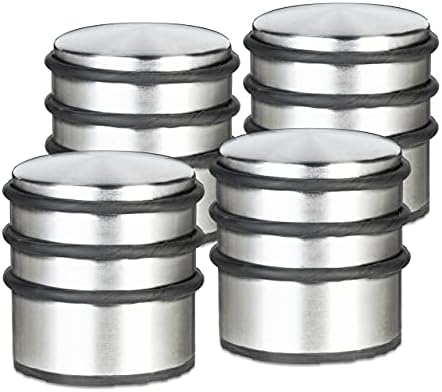 Relaxdays Türstopper 3er Set, Edelstahl, Schwer & Rutschfest - Schutz Vor Zuschlagenden Türen