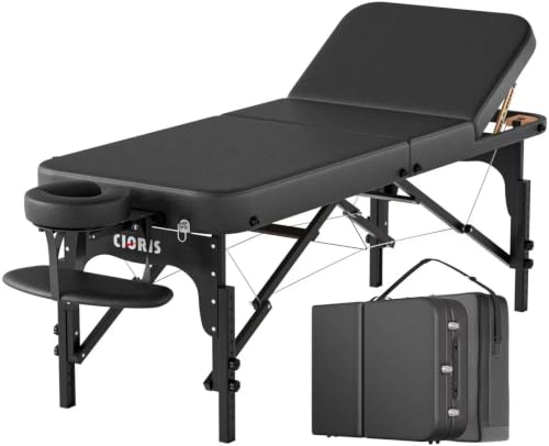 Image of CLORIS 84 inch Professional Massage Table 3 Section Portable Hold Up to 1100LBS
