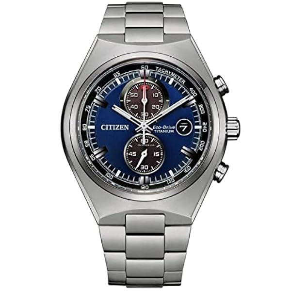 Citizen herr kronograf Eco-Drive klocka med titanrem CA7090-87L, SILVER, En storlek, Armband