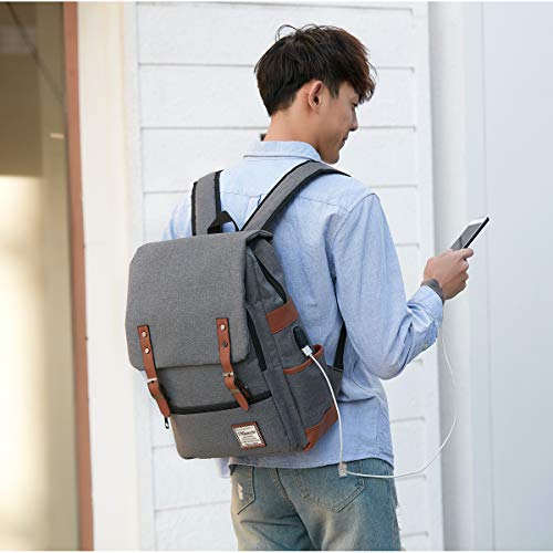 Mancio Slim Vintage Laptop Backpack For women,Men For Travel, College, Dayparks, Fits up to 15.6Inch Notebook