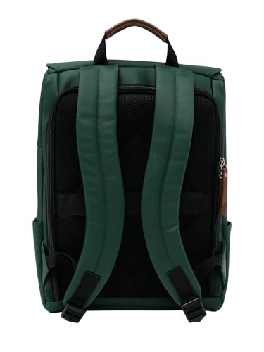 Image of FUR JADEN Anti-Theft Laptop Backpack I Camera Backpack Bag I Men Women I In-Built Tablet Sleeve I Padded Grab Handle I Breathable Air-Mesh (D.Green)