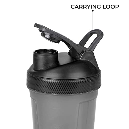Image of Protein Mini Gym Shaker| Bottle 300ML with Blender Ball (Black) polypropylene