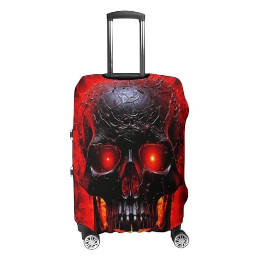 Black And Red Skull Travel Luggage Cover Anti-scratch Suitcase Cover Elastic Suitcase Protective Cover Fits 19-32 Inch Luggage L4
