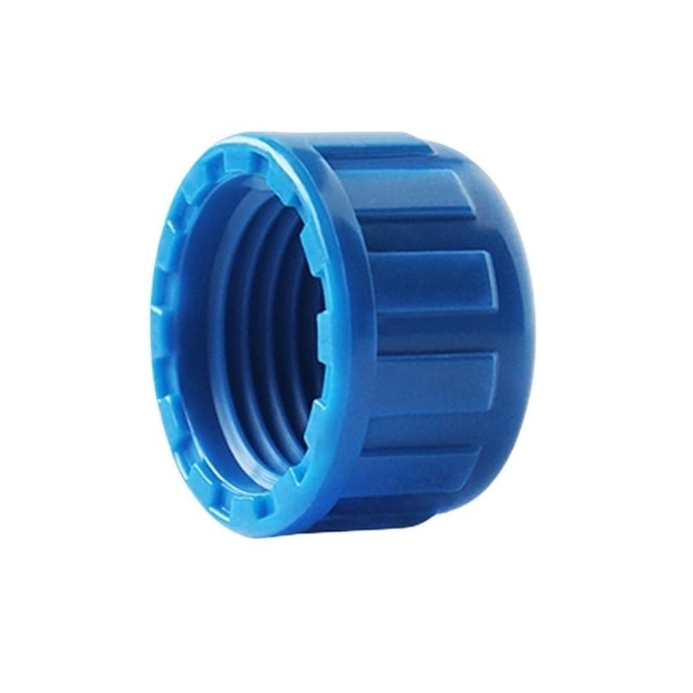 Threaded Pipe Connector PVC Threaded Pipe End Fitting, Female Cap 20mm 40mm 60mm, White Hand Screwed Connector 1pc(Blue,25mm)
