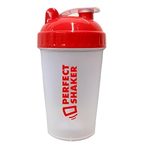 PerfectShaker Performa – Shaker Bottle, Best Leak Free Bottle with Actionrod Mixing Technology for Your Sports & Fitness Needs! Dishwasher and Shatter Proof (Mini Red)