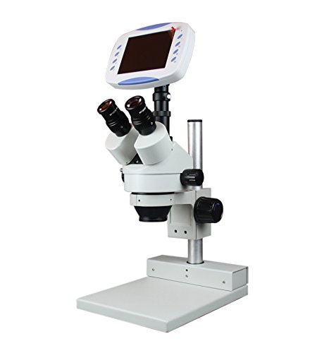 Radical 7-45X Zoom 100Mm Wd Stereo Digitale Ispezione Saldatura Microscopio W 6 "Schermo Lcd 1Gb Scheda Sd Built In Fotocamera