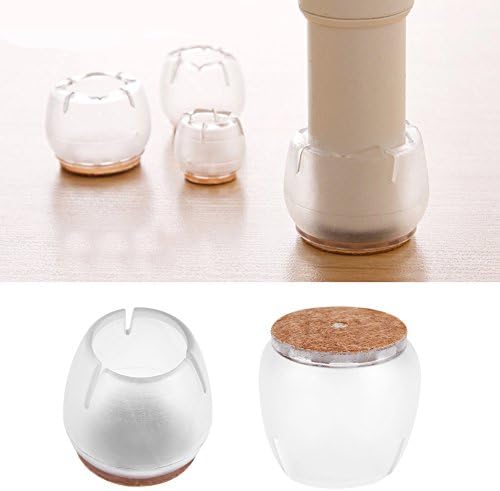16 piezas de PVC transparente para silla de mesa, patas de muebles, antideslizantes, protectores de suelo (0.472-0.630 in)