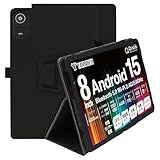 For 山善 タブレット 8インチ スタンド 機能 角度調整 上質PUレザー キズ防止 軽量 カバー 全面保護 タブレット用アクセサリー Mosasa 山善(YAMAZEN) QA15 専用 スマートカバー （ブラック）