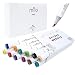Milo PRO | 12 Art Markers with Professional Brush Tip and Chisel Set | Alcohol Based Dual Tip Artist Brush Marker with Soft Flexible Brush Nib for Coloring, Calligraphy, Lettering Supplies