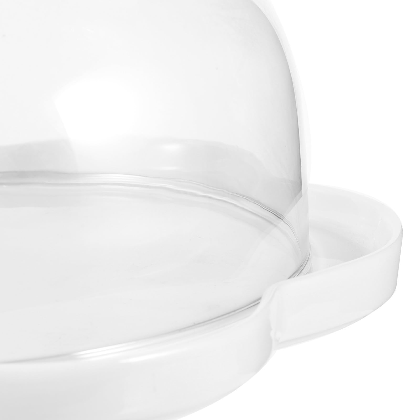 GALPADA Soporte para Tartas de Cerámica Blanco con Cubierta de Cúpula