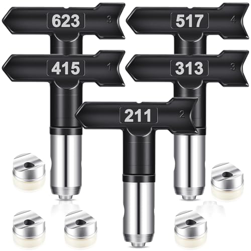 Moxweyeni 5 Pcs Reversible Airless Spray Nozzles