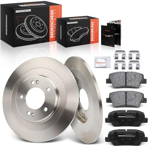 Frankberg Brake Kit incl. 2x Brake Disc + 4x Brake Pad Rear Compatible with i40 CW VF i40 VF Replace# 58302C8A30, 583021RA30