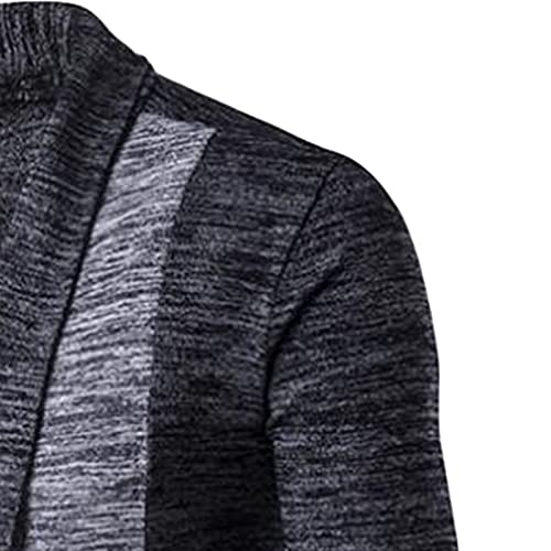 Men's Shawl Collar Cardigan Male Casual Colorblock Open Front Sweater Men Slim Fit Knit Long Sleeve Cardigan4