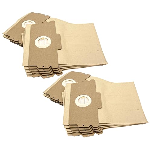 vhbw 20x Sacs compatible avec Singer TA, TM Lux, TX, SX, SZ, TY Standard aspirateur - 12/15 27cm x 23cm couleur sable