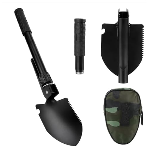 Mini Folding Shovel, High Carbon Steel, Portable Lightweight Outdoor Tactical Survival Foldable Shovel For Backpacking, Camping Gear