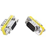 GTIWUNG 12 Stück VGA Adapter D SUB Gender Changer VGA Männlich zu Weiblich Kupplung 15 Polig SVGA Gender Changer HD DB15 VGA Null-Modem Kabel seriell Kupplung Gender Changer Male-Female