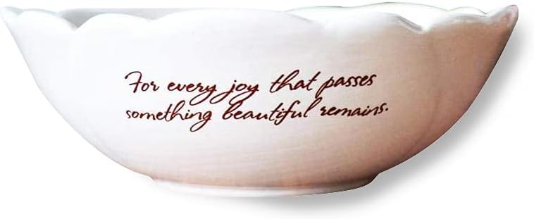Susabella Sympathy Gift, Sympathy Gift Mother, Sympathy Rose Bowl - For every joy that passes something beautiful remains